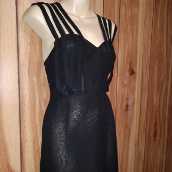 Black Slip Dress "Double n Brass" - Picture 8 of 8